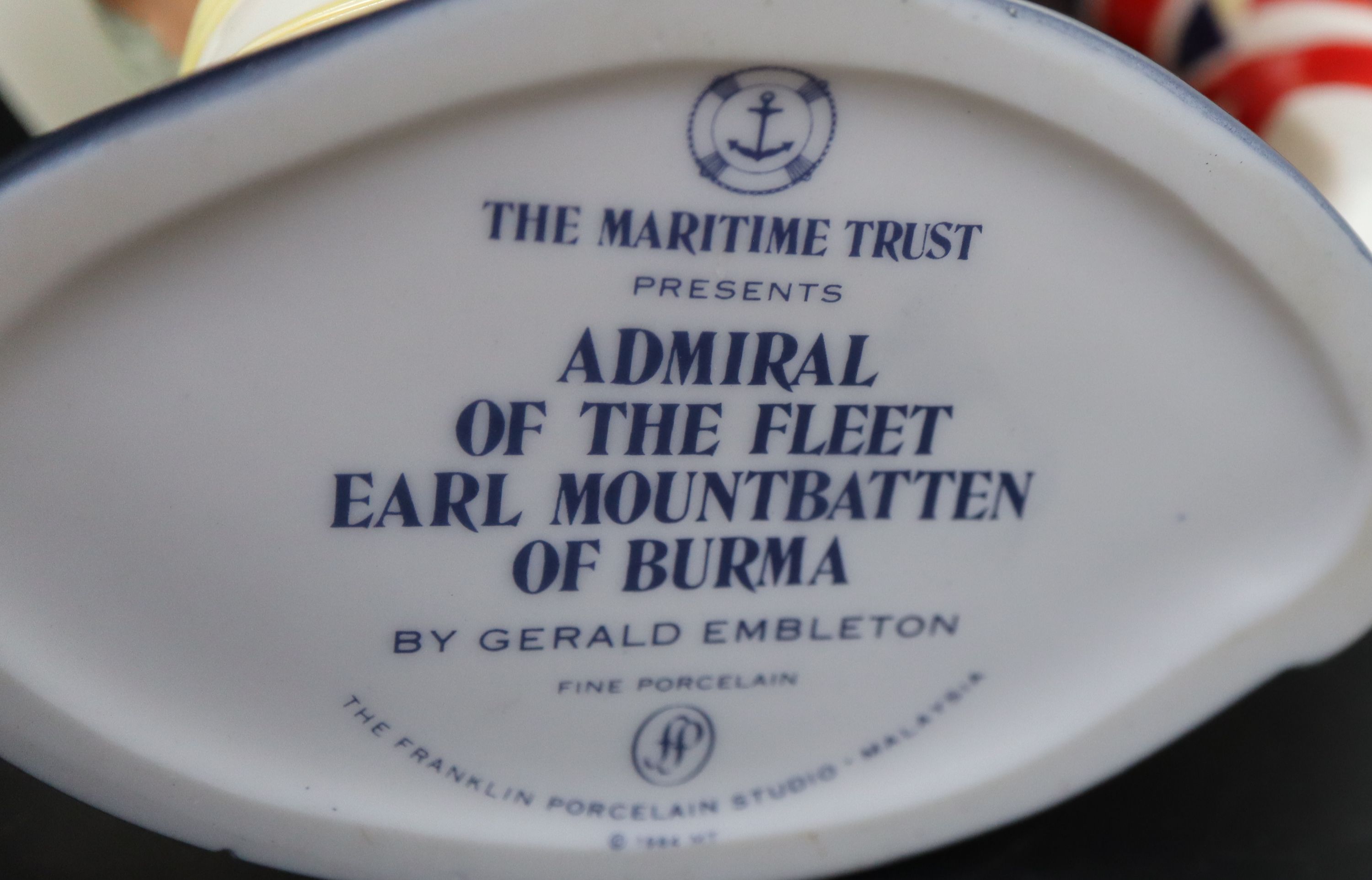 A Maritime Trust Admiral of the Fleet Earl Mountbatten of Burma character jug, 27.5cm